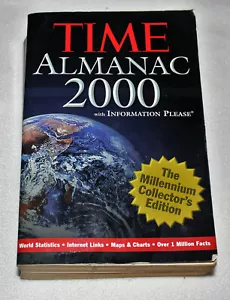 TIME ALMANAC 2000 w/ Information Please Millennium Collector’s Edition Paperback - Imagen 1 de 5