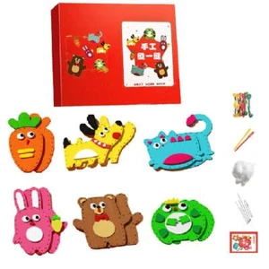 Kit de costura para niños hágalo usted mismo arte artesanía fieltro conjunto bosque D5P1 principiantes animales P1Z2 - Imagen 1 de 9