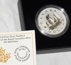 2019 Canada $1 Fine silver Piedfort Heritage of the RCM The Matthew - Picture 1 of 4