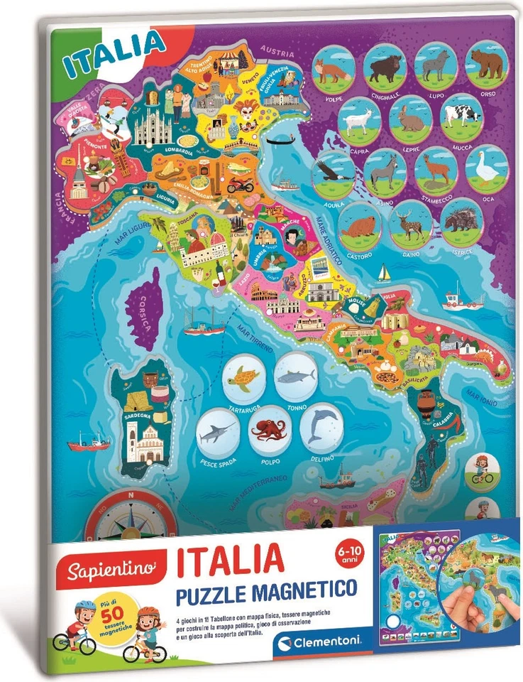 Puzzle - Clementoni: Italia Puzzle Magnetico - Immagine 1 di 1