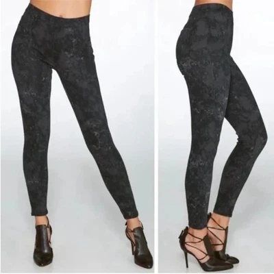 SPANX Negro Lavado Ácido Tobillo Jean Leggings Pantalones Ajustados Pull On Elastizados-LG-NUEVO SIN ETIQUETAS Foto 1 de 4