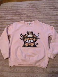 Highland Cow Hoodie Youth Med - Picture 1 of 3