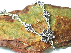 AMETHYST  Sterling  Silver 925  Gemstone  NECKLACE  -  Gift  Boxed - Picture 1 of 6
