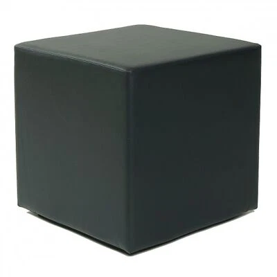 Kubus I Sitzwürfel Hocker Kunstleder Sitzhocker 45x45x45 cm schwarz modern - Bild 1 von 2