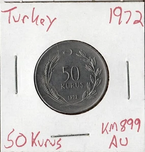 Moneda Türkiye 50 Kurus 1972 KM899 - Imagen 1 de 1