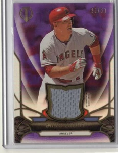 MIKE TROUT - ANGELS - 2015 TOPPS TRIBUTE - JERSEY PATCH #'d 25/50 - AWESOME! - Picture 1 of 2