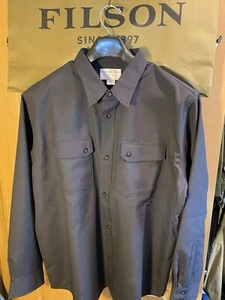 Filson Worsted Wool Guide Shirt Mens XL Blue Graphite MSRP $225 - Picture 1 of 15