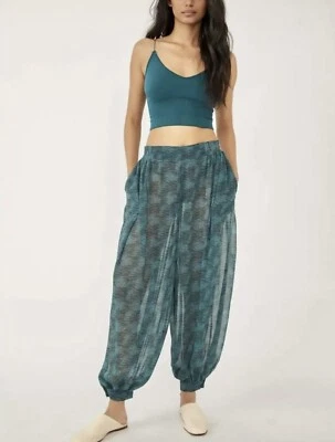 Pantalones para dormir Free People Intimately More Chill verde marino profundo talla L nuevos con etiquetas Foto 1 de 4