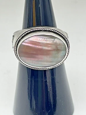 Lori Bonn Sterling Silver Gray Mabe’ Pearl Ring Size 6.25 - Image 1 of 4