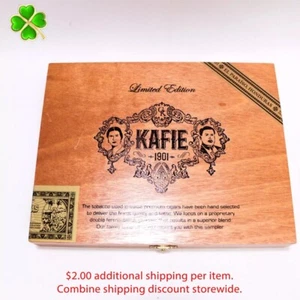 Caja de cigarros de madera vacía Kafie 1901 Toro Elegante 9" x 7" x 1,25" - Imagen 1 de 10
