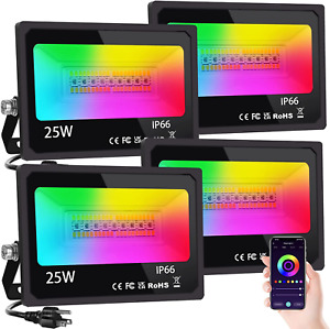 Upgraded LED Flood Light Outdoor, RGB Floodlight 250W Equivalent DIY Color Chang