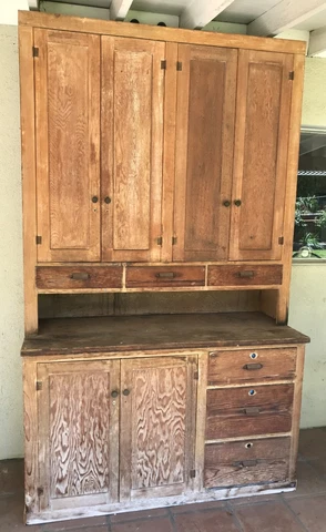 Antique Hamilton Kitchen Pantry Cupboard Storage Cabinet @ 92313 California Cover