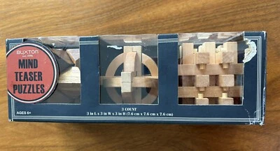 Buxton Wooden Mind Teaser Puzzles 3 Count - Image 1 of 4