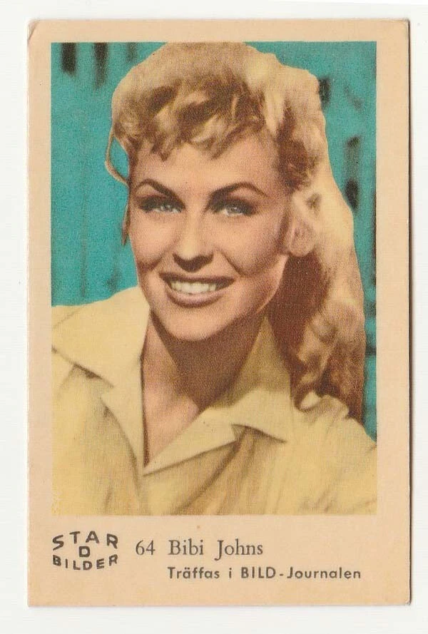 1960s Swedish Film Star Card Star Bilder D #64 Pop Singer Actress Bibi Johns - Image 1 of 1