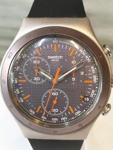 SWATCH IRONY CHRONOGRAPH QUARTZ SWISS MEN'S FULLY WORKING CONDITION - Picture 1 of 22