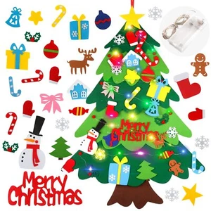 Felt Christmas Tree Set for Toddlers with Led String Light,3.2ft Wall Hanging... - Picture 1 of 7