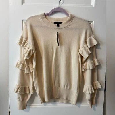 NUEVO CON ETIQUETAS J. Suéter Crew Mezcla Lana Talla XS Foto 1 de 4