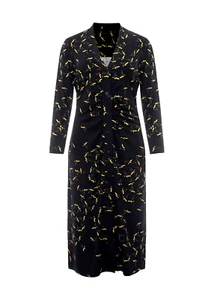 HOBBS * NEW TAGS * SIZE 10 DARK NAVY HATTY FLORAL LADIES MIDI DRESS RRP £99 - Picture 1 of 13