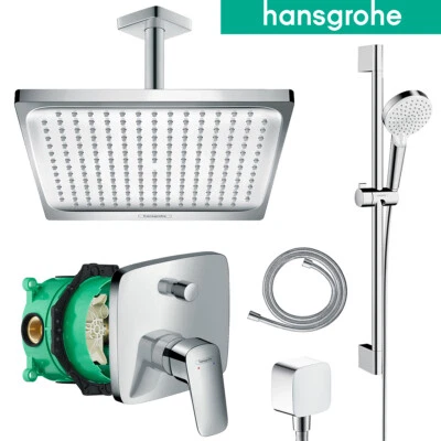 Hansgrohe Duscharmatur Unterputz Regendusche Logis Kopfbrause Brausestange Set - Bild 1 von 4