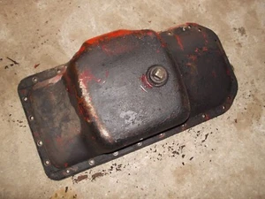 Farmall M Diesel MD IH tractor ORIGINAL engine motor dented oil pan - Picture 1 of 9