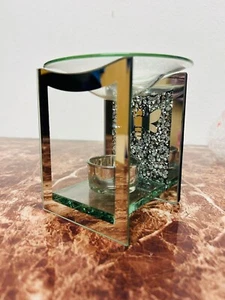 Bee Glass Diamond Crushed Mirror Crystal Wax Melt/Oil Warmer Home Decorative - Picture 1 of 4