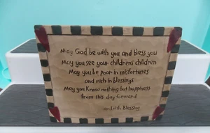 Blossom Bucket Irish Blessing Plaque - Picture 1 of 2