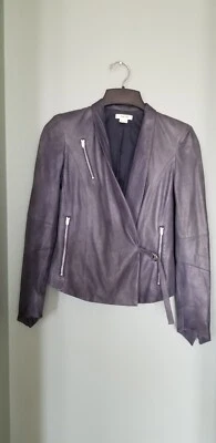 Chaqueta mujer Helmut Lang 100% cuero cordero...talla P. Azul. Foto 1 de 4