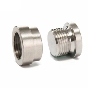 O2 SENSOR WELD IN EXHAUST STEPPED BUNG , HEX PLUG KIT STAINLESS STEEL M18X1.5 - Picture 1 of 5