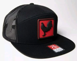 PalenkeBrand 3D PVC Patch 7Panel Flatbill Snapback Game Cock Rooster Hats - Picture 1 of 1