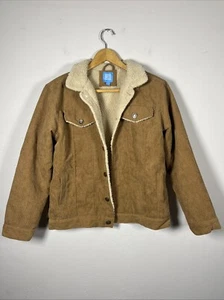 Soho Boys Club - Boys Sherpa and Corduroy Tan/Brown Jacket Size 16  - Picture 1 of 7