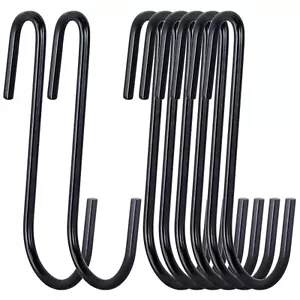 30 Pack 3 inch Heavy Duty S Hooks Black Pan Pot Holder Rack Hooks S Shaped Ha... - Picture 1 of 7