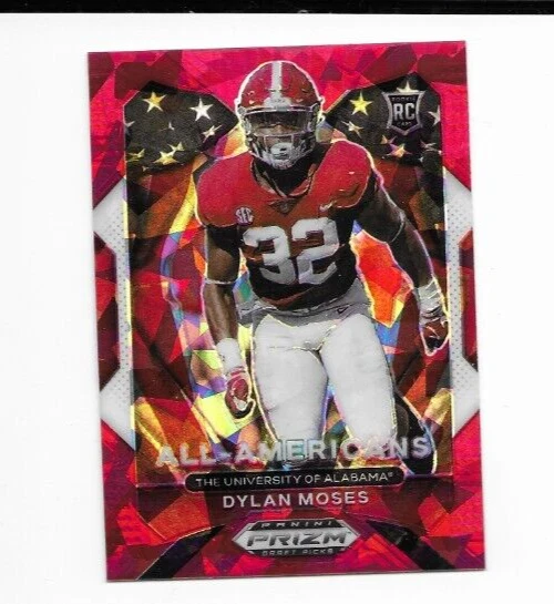 DYLAN MOSES 2021 Panini Prizm Draft Picks RC Rookie RED CRACKED ICE PRIZM #190 - Image 1 of 1