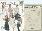 M 6865 sewing pattern SIX gorgeous TOPS sew sleeve variations sizes 6,8,10 UNCUT