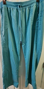 Scrubstar Women's Teal Scrub Pants Size 2X Polyester/Rayon/Spandex - Picture 1 of 3