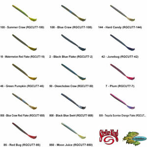 Strike King Soft Plastic Worm Rage Tail Cut-R 7 Inch Any 14 Colors RGCUT7 Baits