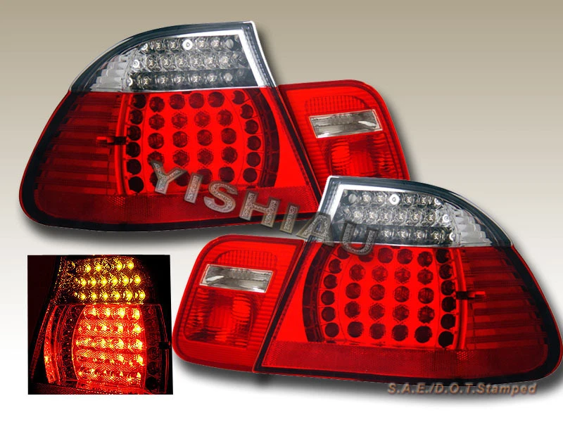 99-03 BMW E46 325 330 328 Tail Lights LED 2DR R/C 00 01 02 - Image 1 of 1