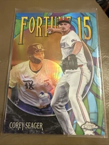 2025 Topps Chrome Baseball Fortune 15 #F15-15 Corey Seager Texas Rangers - Bild 1 von 2