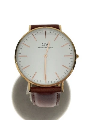 Часы наручные кварцевые аналоговые мужские Daniel Wellington DW00100006 белое золото коричневый цвет - Изображение 1 из 4