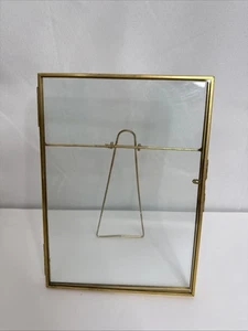 Isaac Jacobs Vintage Stil Messing und Glas Metall Schwebender Bilderrahmen 4”x6” - Bild 1 von 4