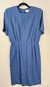 Jessica Howard by Mitch Rodbell Blue Pleated Waist Dress Short Sleeve - No Size - Picture 1 of 10