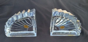 Vintage Cristal d’Arques Frankreich 24% echt Bleikristall Fächer Art Deco Buchstützen 1992 - Bild 1 von 3