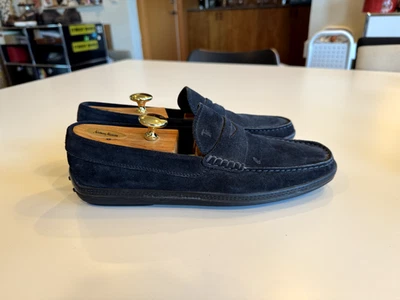 Mocasines de gamuza Tod's para hombre negros talla 8,5 zapatos de vestir de diseñador de lujo de EE. UU. Foto 1 de 4