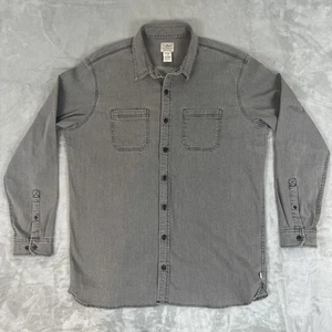 LL Bean Button Down Shirt Men’s L-Tall BeanFlex Traditional Untucked Fix Gray - Picture 1 of 7