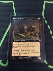 MTG Magic The Gathering Gravecrawler Retro Frame Black Zombie Commander - Picture 1 of 1