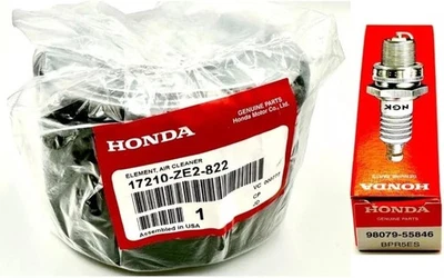 Genuine Honda Maintenance GX240 GX270 Air Filter Spark Plug Tune Up Kit 8HP 9HP - Image 1 of 4