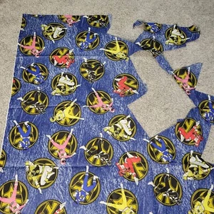 Vintage Power Ranger Fabric Mighty Morphin 1995 Saban White Ranger Team 45”x69” - Picture 1 of 7