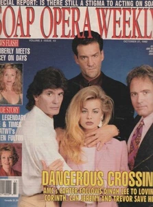 Soap Opera Weekly Oct 27, 1992 LOVING-JESSICA COLLINS-JAMES KIBERD-JEAN LECLERC - Picture 1 of 1