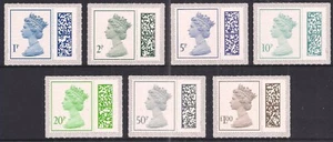 GB 2022 QE2 1p to £1, 7 Low Value Barcode Machin Umm Last Issue for Queen (L1453 - Picture 1 of 1