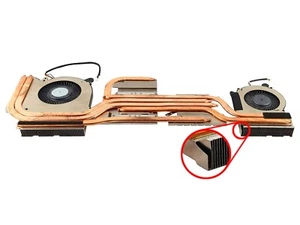 MSI BRAVO 15 C7U C7V MS-158N HEATSINK FAN ASSEMBLY E32-2501650-F05 ***DAMAGE*** - Picture 1 of 2