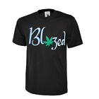 Cannabis Leaf T Shirt Blazed Weed Stoner Fashion Stoner Gift Black T Shirt Navy